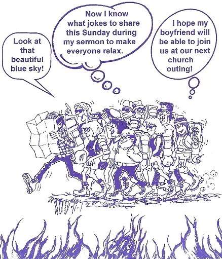 church people on the way to Hell