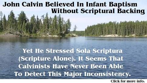John Calvin infant baptism