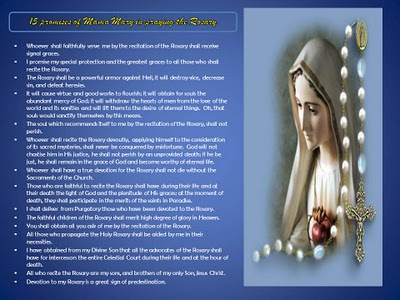 Fifteen Promises Of The Rosary