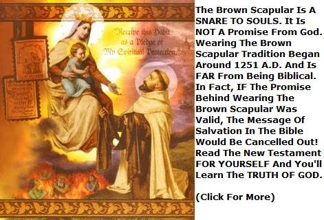 Simon Stock getting the brown scapular from Mary