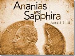 annanias and sapphira