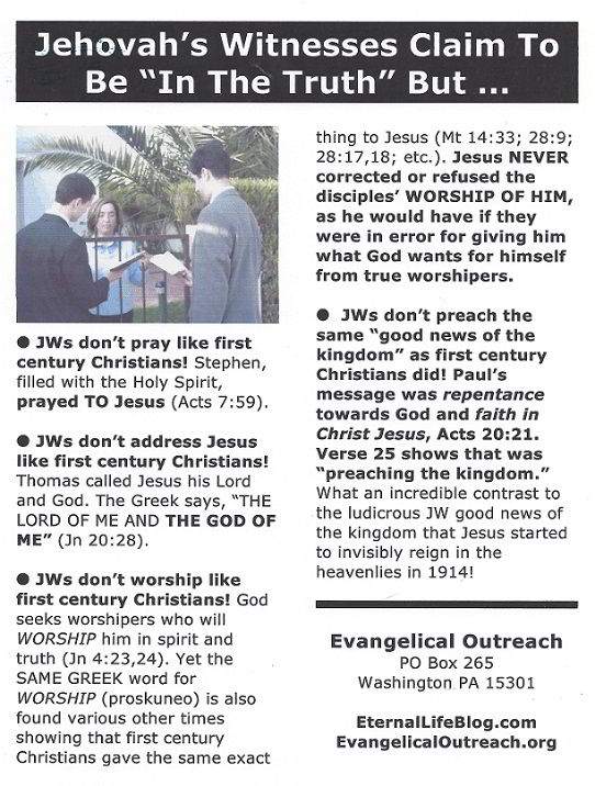 Jehovah Witness Vs Christianity Comparison Chart