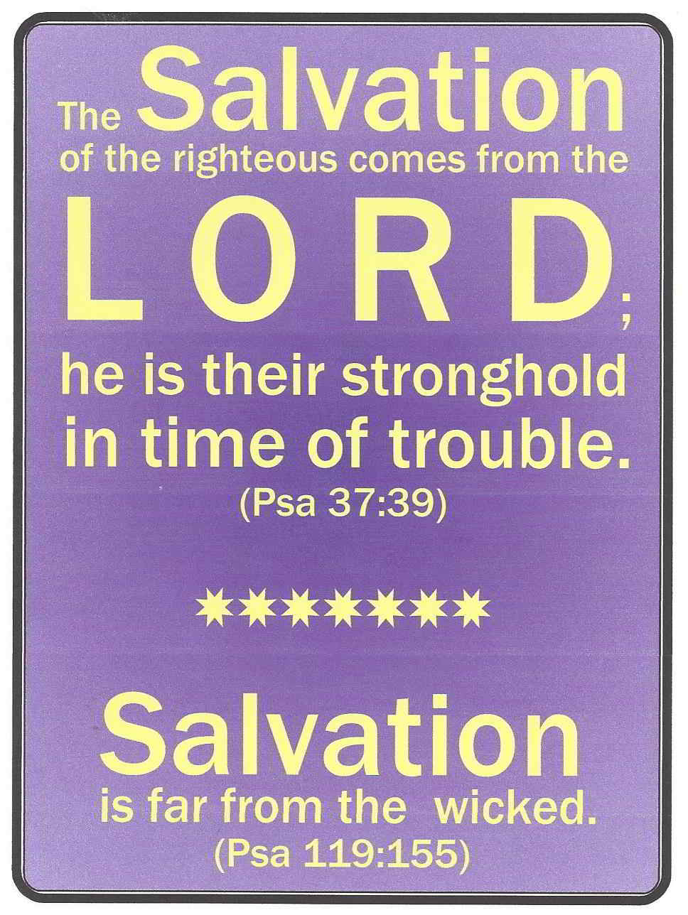 salvation is of the lord