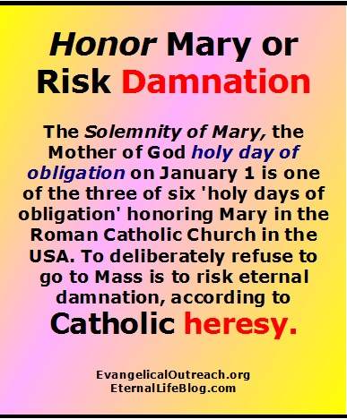 Solemnity of Mary the Mother of God Holy Day Of Obligation